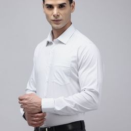 Van Heusen Pure Cotton Slim Fit Micro Checked Formal Shirt-image-91