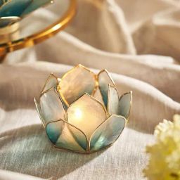 Pure Home and Living Blue Metal Textured Tealight Holders-picture-25