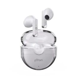 PTron Bassbuds Fute Wireless Bluetooth 5.1 Earbuds, 25 Hours Playtime, Type-C Charging (White)-43