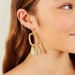 Accessorize London Women's Gold Statement Square Drop Earrings-image-66