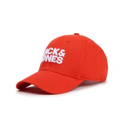 Jack & Jones Men Orange & White Printed Baseball Cap-image-81