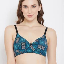 Clovia Blue Non Wired Padded T-Shirt Bra-image-26