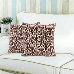 Saral Home Brown Cotton Cushion Covers - Set of 2-image-62