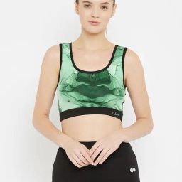 Clovia Green Non Wired Padded Sports Bra-image-58