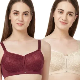 Soie Multicolor Non Wired Non Padded Everyday Bra - (Pack Of 2)-26