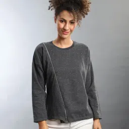 Campus Sutra Charcoal Graphic Print Sweatshirt-image-39