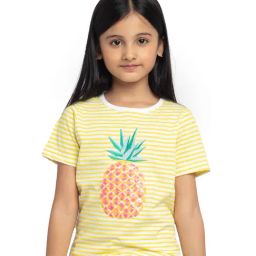 Under Fourteen Only Kids Yellow Printed Top-image-71