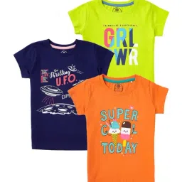 Cub McPaws Kids Multicolor Cotton Printed T-Shirt (Pack of 3)-image-69