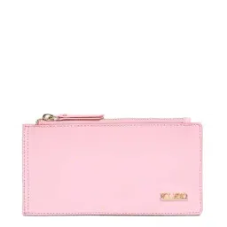 KLEIO Pink Solid Bi-Fold Wallet for Women-picture-26
