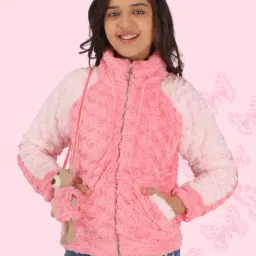 Cutecumber Pink Color Block Full Sleeves Jacket-image-27