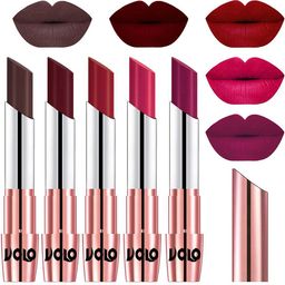 VOLO Set Of 5 Creme Matte Lipstick - 3.5 g Each - 35-42-43-44-45-12