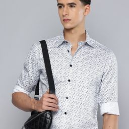Flying Machine Pure Cotton Slim Fit Opaque Printed Casual Shirt-image-66
