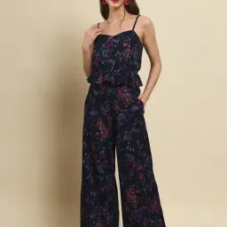 Trend Arrest Navy Floral Print Co-ord Set-46
