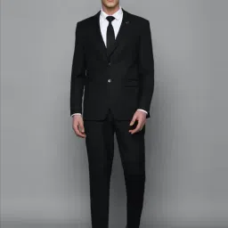 Allen Solly Black Slim Fit Two Piece Suit-image-98