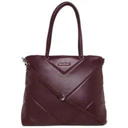 Marina Galanti Maroon Quilted Medium Tote Handbag-30