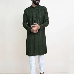 KUNDALI KAKSHAY Men Embellished Festive Straight Kurta-image-96