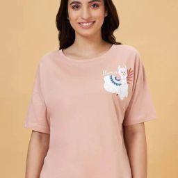 Dreamz by Pantaloons Pink Cotton Printed T-Shirt-image-57