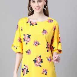 Oxolloxo Yellow Floral Print Top-picture-38