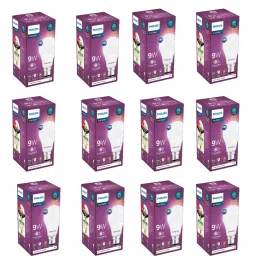 Philips 9-WattsB22 LED Cool Day White LED Bulb, Pack of 12, (Ace Saver)-34