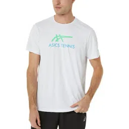 Asics White Regular Fit Printed Sports T-Shirt-image-98