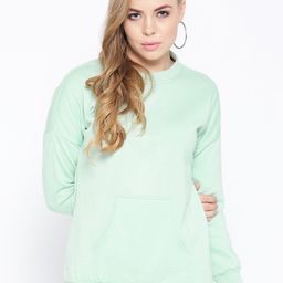 Belle Fille Women Green Solid Sweatshirt-picture-41