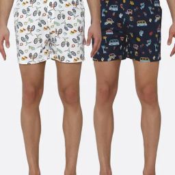 Urban Scottish Multicolored Regular Fit Printed Boxers - Pack Of 2-picture-4