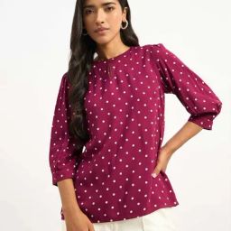 SALT Attire Pink Printed Top-picture-13