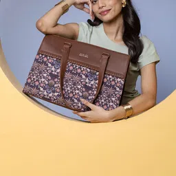 ZOUK Floral Printed Structured Shoulder Bag-image-22