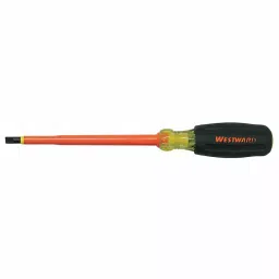 Westward Insulated Slotted Screwdriver 3/8 inch Tip Size, 5UFW7-28