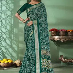 TIRA Ethnic Motifs Zari Silk Blend Saree-17