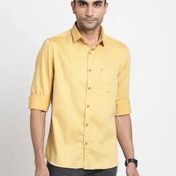 Turtle Yellow Slim Fit Shirt-image-69