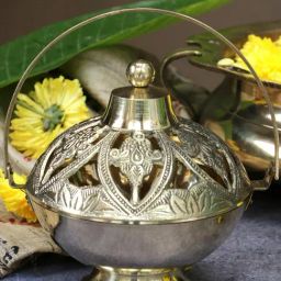 Ambi Kamandalam Brass Dhuni Loban Sambrani Incense Burner With Hanging Arm- A Masterpiece-image-75