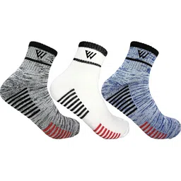 Winget Men Pack Of 3 Patterned Cotton Ankle Length Socks-picture-16