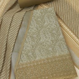Soch Paisley Printed Linen Unstitched Dress Material-image-91