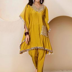 Ishin Embellished Kaftan With Trousers Co-Ords-picture-14