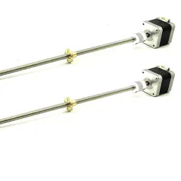 Invento Nema 17 4.2 Kg-cm Stepper Motor + Flexible coupling + 100mm (0.1 Mtr.tr) M6 6mm 1mm Pitch Threaded Rod + Brass Nut For DIY ISC 1955-A-8
