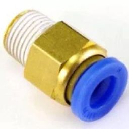 Techno PC Male Connector Push Type Fitting 12-04 Thread Size 12 mm-27
