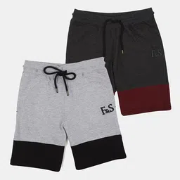 F&S Boys Pack Of 2 Colourblocked Shorts-image-11