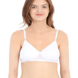 Clovia White Non-Wired Padded T-Shirt Bra-47