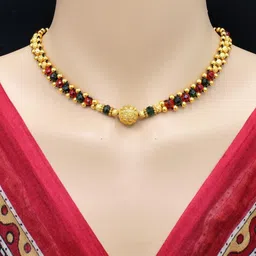 Maharashtrian Tanmaniya Wedding marathi Mani Mala Thushi Mangalsutra for Women-image-21