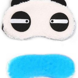 Jenna Straight Panda Face Sleeping Eye Mask With Cooling Gel - White-image-4
