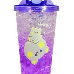 FunBlast Tumbler with Lid & Straw Purple - 450 ml-14