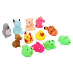 AKN TOYS Chu Chu Animal Theme Bath Toys Small Size 12 Pieces - Multicolor-0