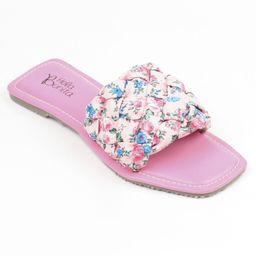 Hola Bonita Slip On Sandals with Floral Print - Pink-image-82