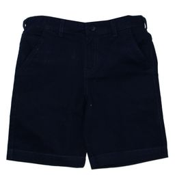 Kiddopanti Button Down Solid Shorts  - Dark Navy Blue-image-1