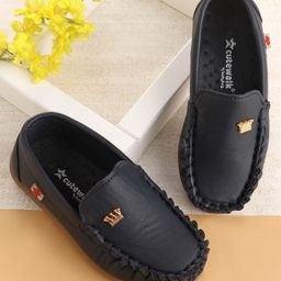 Cute Walk by Babyhug Slip On  Loafer Shoes Crown Applique - Blue-image-57