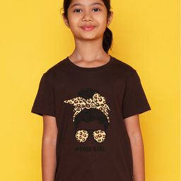 NUSYL Cotton Half Sleeves Cool Cotton Text Printed Tee - Brown-image-102