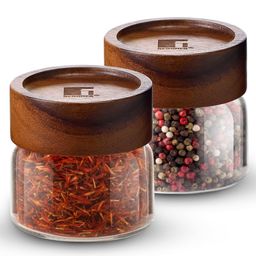Bergner Acadia Borosilicate Glass Jar 120 ml (2 Pcs)-17