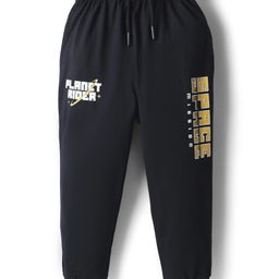 Smarty Boys Sinker Knit Full Length Lounge Pant with Space Mission Print - Navy Blue-image-78
