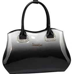 SYGA Women Glossy Ombre Handbag Elegant & Versatile Tote for Middle Aged with Sparkling Accents (Grey & Black)-picture-44